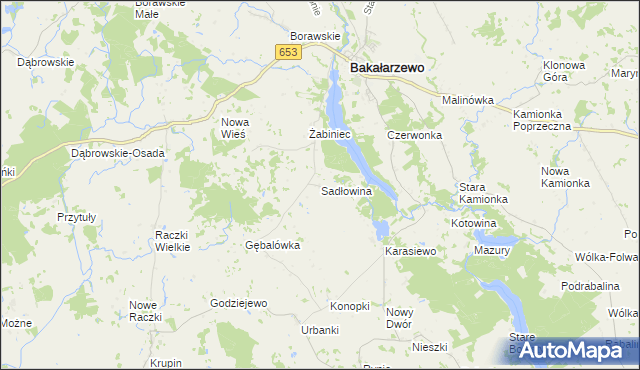 mapa Sadłowina, Sadłowina na mapie Targeo