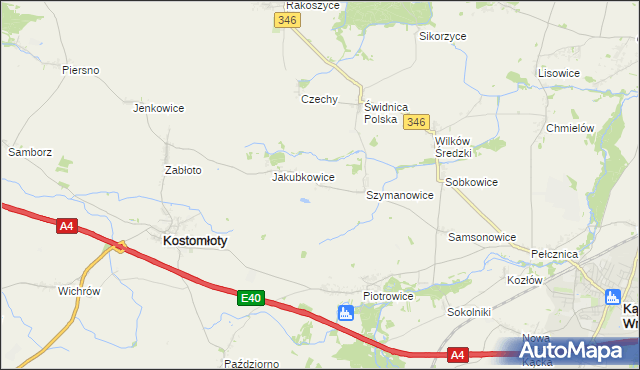 mapa Siemidrożyce, Siemidrożyce na mapie Targeo