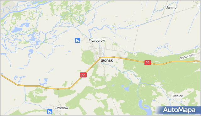 mapa Słońsk, Słońsk na mapie Targeo