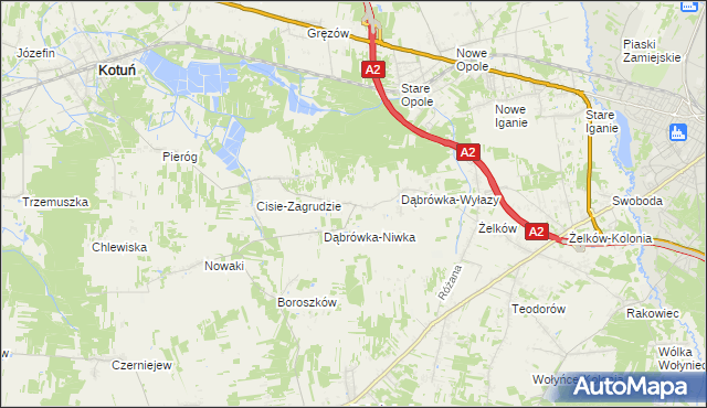 mapa Stara Dąbrówka, Stara Dąbrówka na mapie Targeo