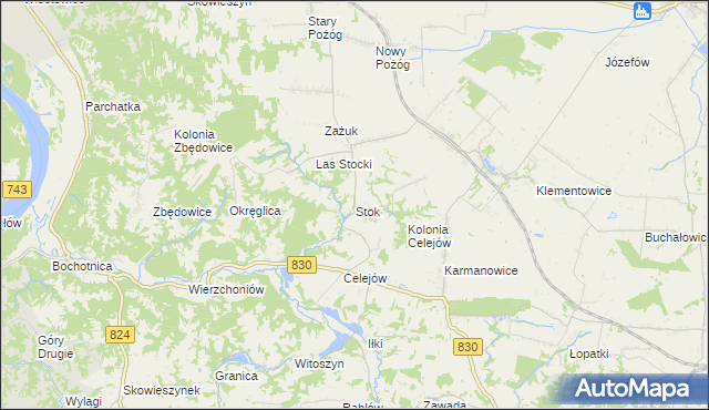 mapa Stok gmina Końskowola, Stok gmina Końskowola na mapie Targeo