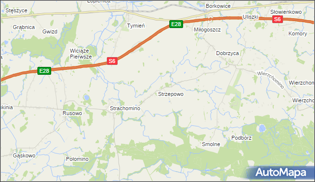 mapa Strzepowo, Strzepowo na mapie Targeo