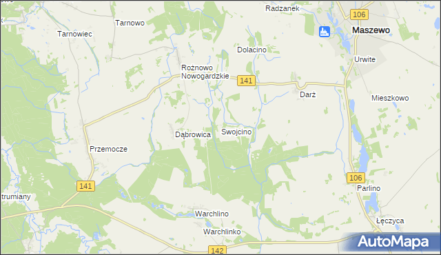 mapa Swojcino, Swojcino na mapie Targeo