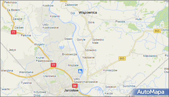 mapa Szówsko, Szówsko na mapie Targeo