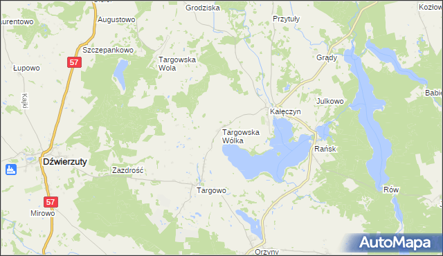 mapa Targowska Wólka, Targowska Wólka na mapie Targeo