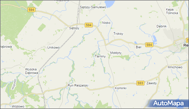 mapa Tarniny, Tarniny na mapie Targeo