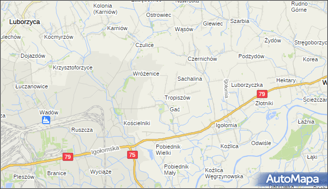 mapa Tropiszów, Tropiszów na mapie Targeo