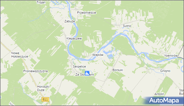 mapa Wajków, Wajków na mapie Targeo