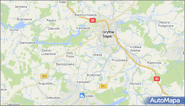 mapa Wieża, Wieża na mapie Targeo