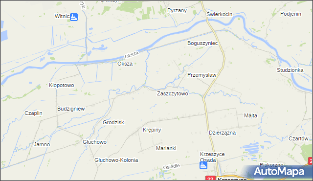 mapa Zaszczytowo, Zaszczytowo na mapie Targeo