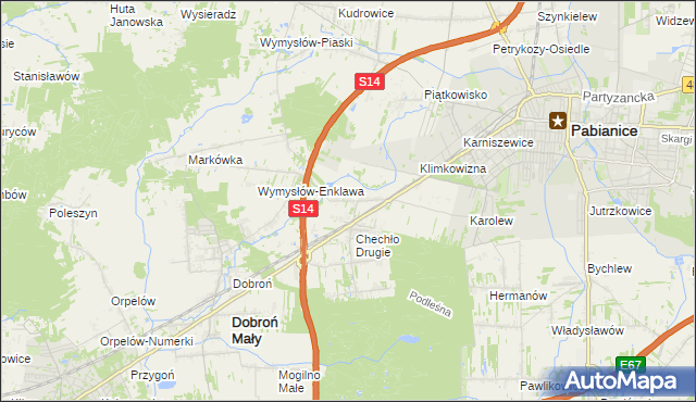 mapa Chechło Pierwsze, Chechło Pierwsze na mapie Targeo