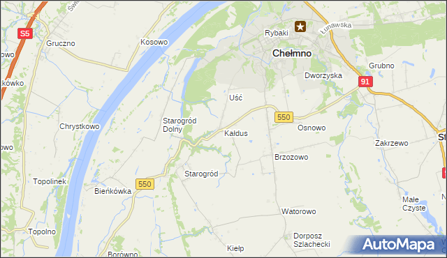mapa Kałdus, Kałdus na mapie Targeo