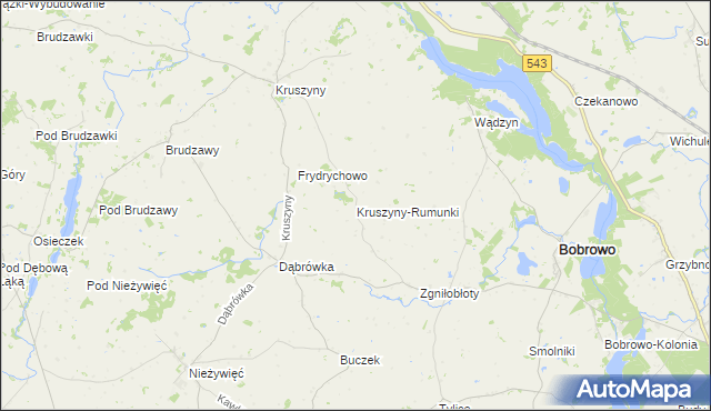 mapa Kruszyny-Rumunki, Kruszyny-Rumunki na mapie Targeo