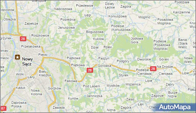 mapa Paszyn, Paszyn na mapie Targeo