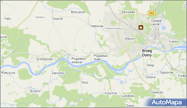 mapa Pogalewo Małe, Pogalewo Małe na mapie Targeo