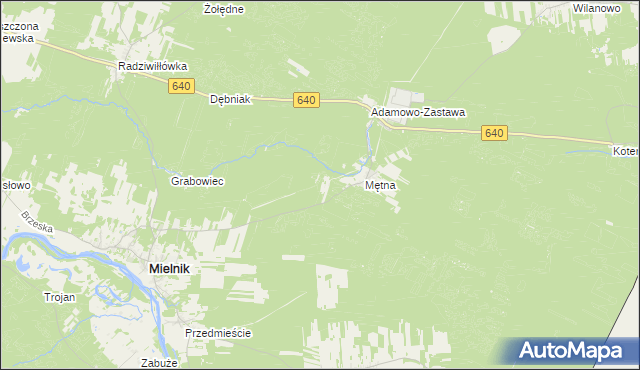 mapa Poręby gmina Mielnik, Poręby gmina Mielnik na mapie Targeo