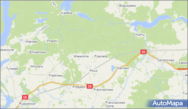 mapa Prasneta, Prasneta na mapie Targeo