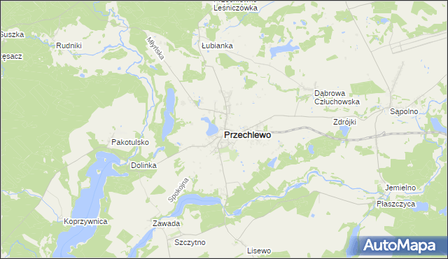 mapa Przechlewo, Przechlewo na mapie Targeo