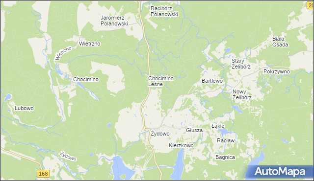 mapa Samostrzel gmina Polanów, Samostrzel gmina Polanów na mapie Targeo