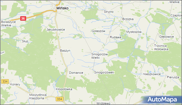 mapa Smogorzów Wielki, Smogorzów Wielki na mapie Targeo