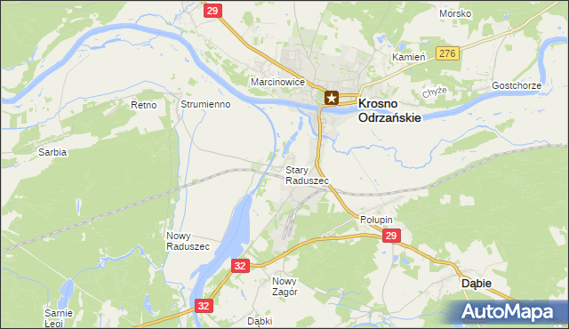 mapa Stary Raduszec, Stary Raduszec na mapie Targeo