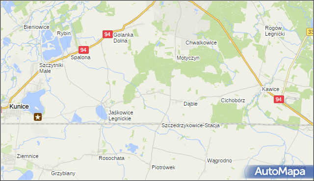 mapa Szczedrzykowice, Szczedrzykowice na mapie Targeo