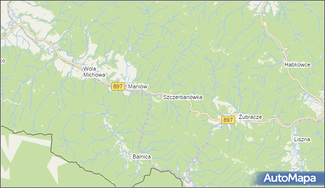 mapa Szczerbanówka, Szczerbanówka na mapie Targeo