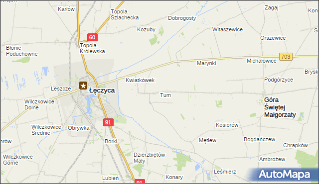 mapa Tum, Tum na mapie Targeo