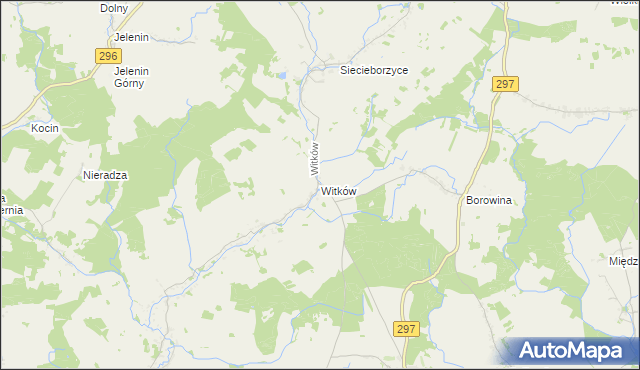 mapa Witków gmina Szprotawa, Witków gmina Szprotawa na mapie Targeo