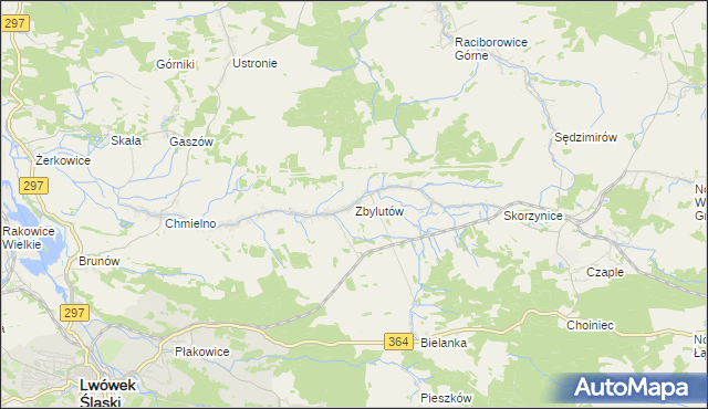 mapa Zbylutów, Zbylutów na mapie Targeo