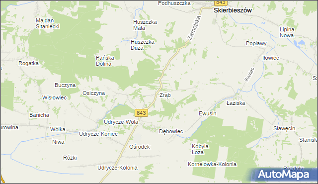 mapa Zrąb, Zrąb na mapie Targeo