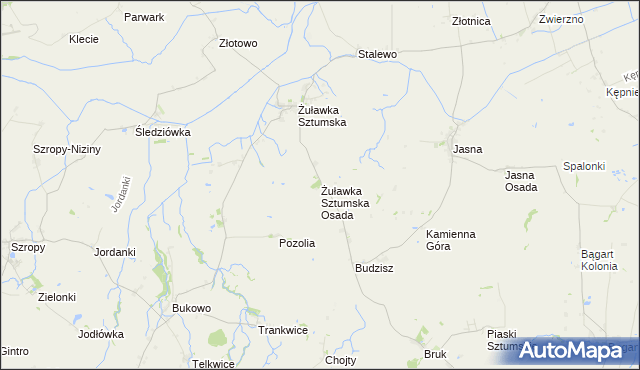 mapa Żuławka Sztumska Osada, Żuławka Sztumska Osada na mapie Targeo