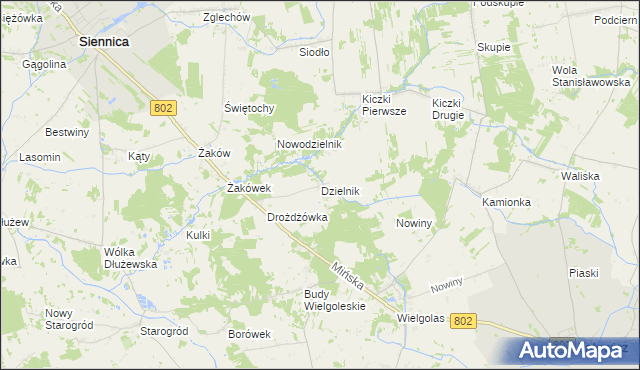 mapa Dzielnik, Dzielnik na mapie Targeo