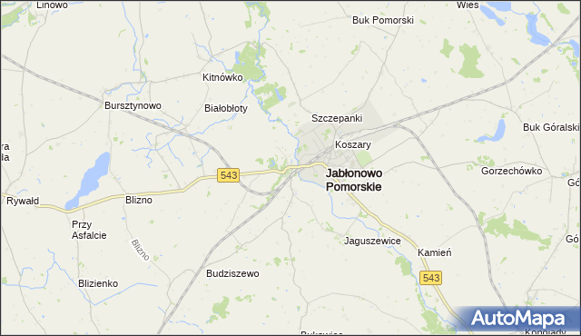 mapa Jabłonowo-Zamek, Jabłonowo-Zamek na mapie Targeo
