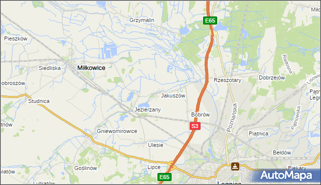 mapa Jakuszów, Jakuszów na mapie Targeo