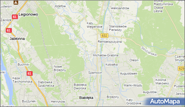 mapa Michałów-Grabina, Michałów-Grabina na mapie Targeo