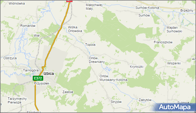 mapa Orłów Murowany, Orłów Murowany na mapie Targeo