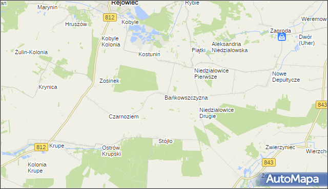 mapa Bańkowszczyzna, Bańkowszczyzna na mapie Targeo