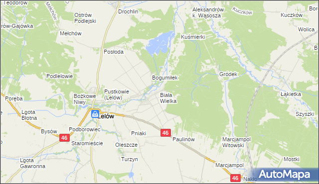 mapa Biała Wielka, Biała Wielka na mapie Targeo