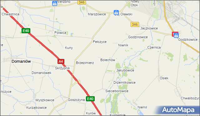mapa Bolechów, Bolechów na mapie Targeo