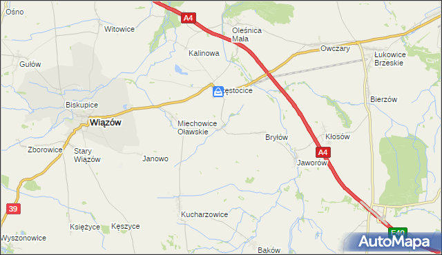 mapa Bryłówek, Bryłówek na mapie Targeo