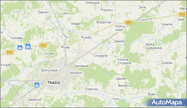 mapa Chrzęsne, Chrzęsne na mapie Targeo