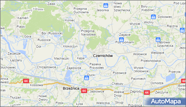 mapa Czernichów powiat krakowski, Czernichów powiat krakowski na mapie Targeo