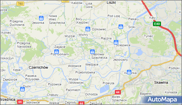 mapa Dąbrowa Szlachecka, Dąbrowa Szlachecka na mapie Targeo