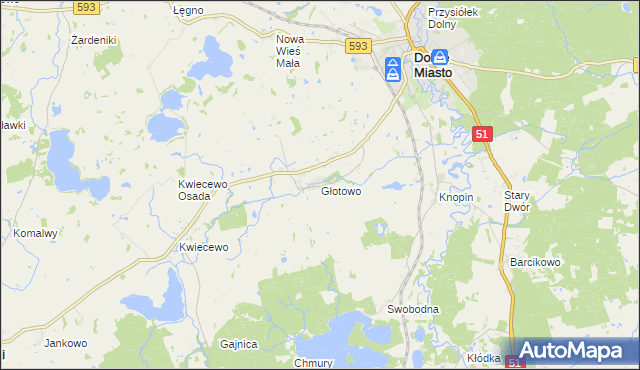 mapa Głotowo, Głotowo na mapie Targeo