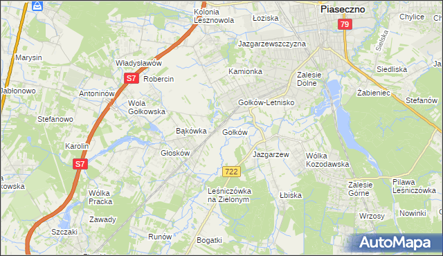 mapa Gołków, Gołków na mapie Targeo