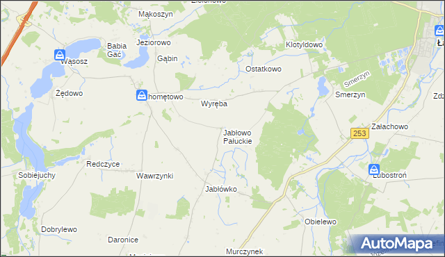 mapa Jabłowo Pałuckie, Jabłowo Pałuckie na mapie Targeo