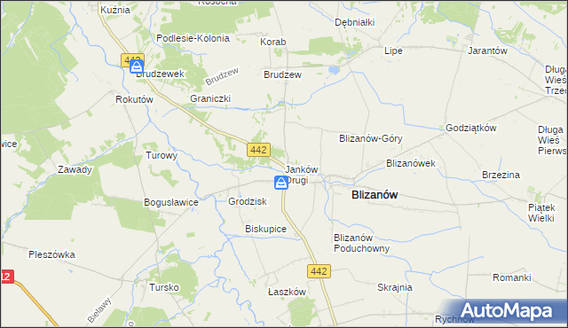 mapa Janków Drugi, Janków Drugi na mapie Targeo