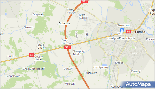 mapa Janowo gmina Łomża, Janowo gmina Łomża na mapie Targeo