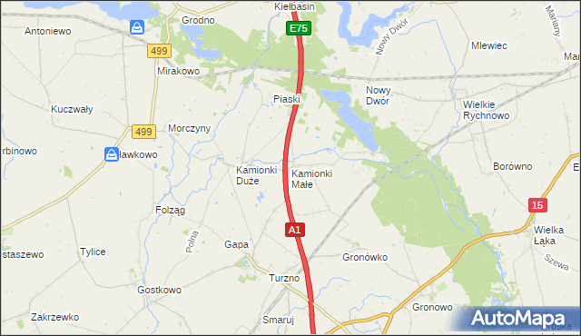 mapa Kamionki Małe, Kamionki Małe na mapie Targeo